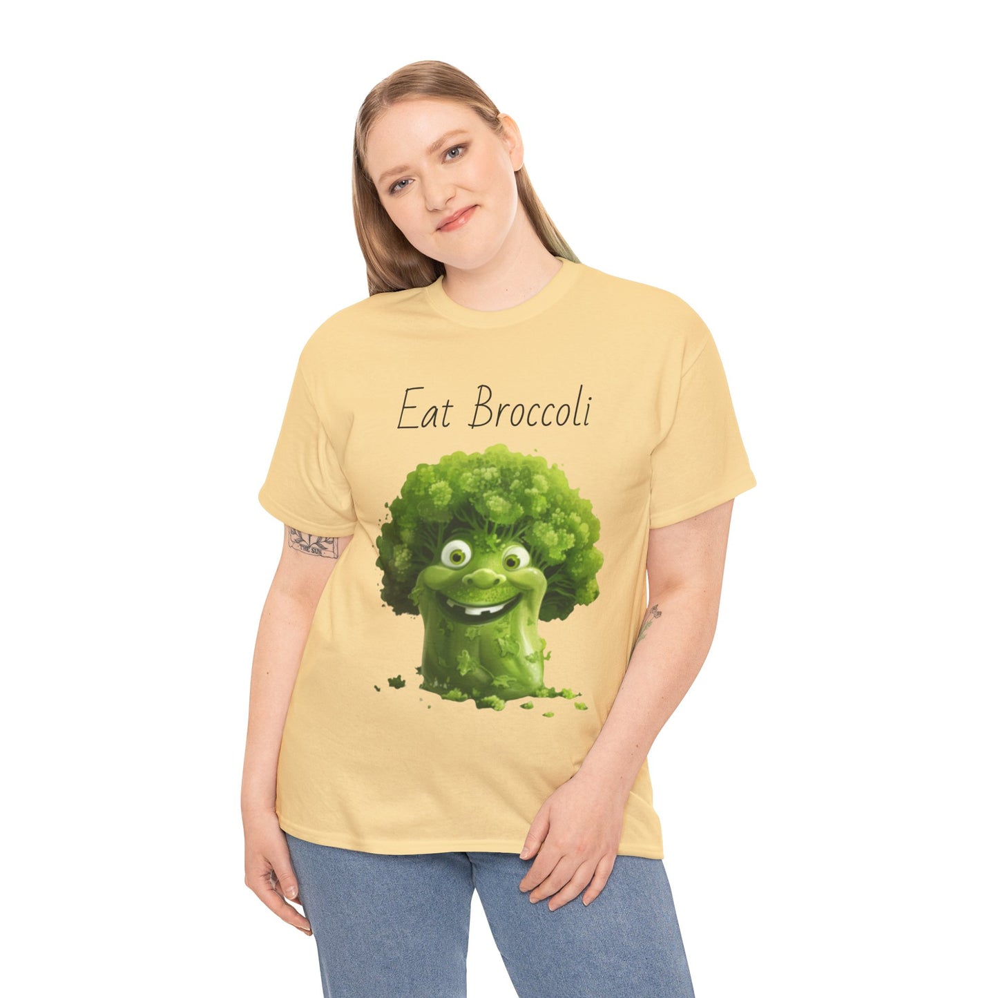 Eat Broccoli Unisex Heavy Cotton Tee