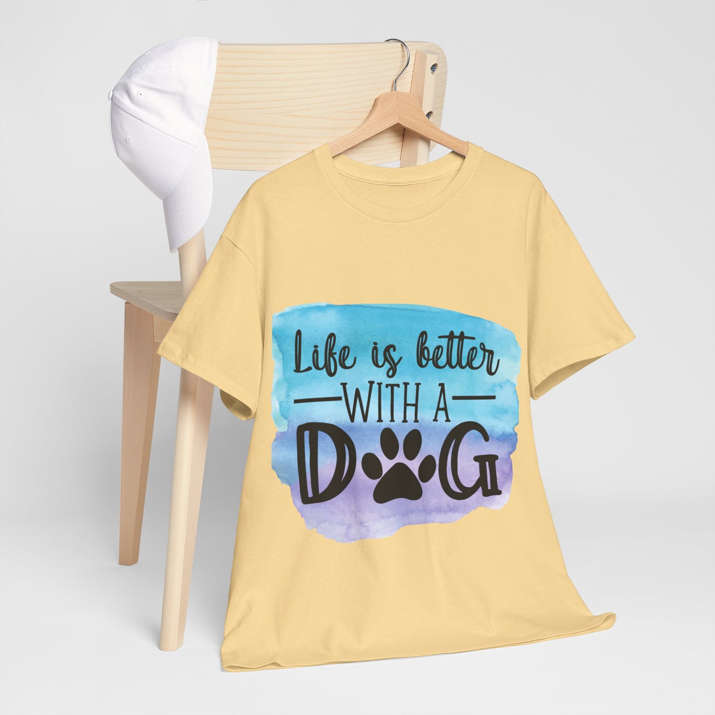 Life Is Better With A Dog Unisex Heavy Cotton Tee