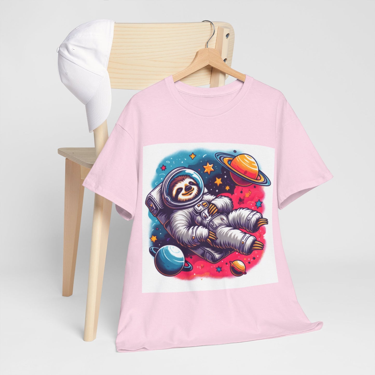 Sloth In Space Unisex Heavy Cotton Tee