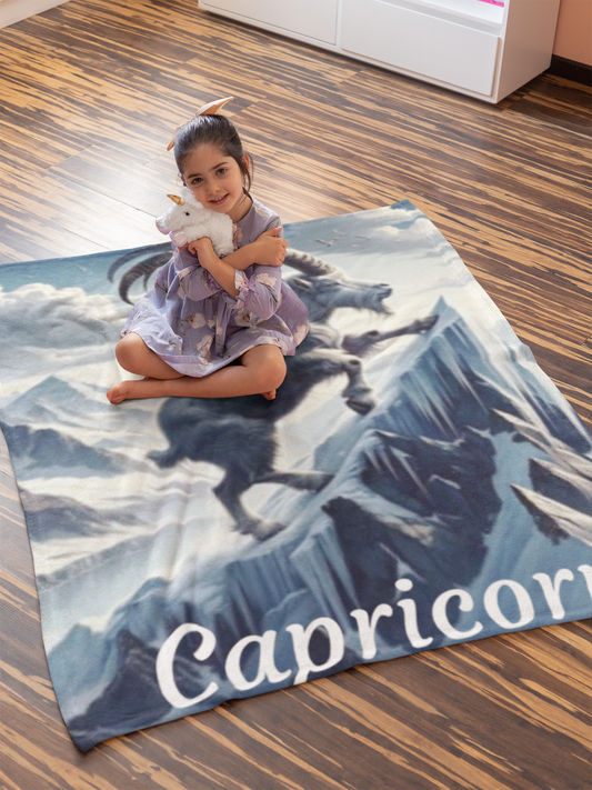 Capricorn Zodiac Sign Velveteen Plush Blanket