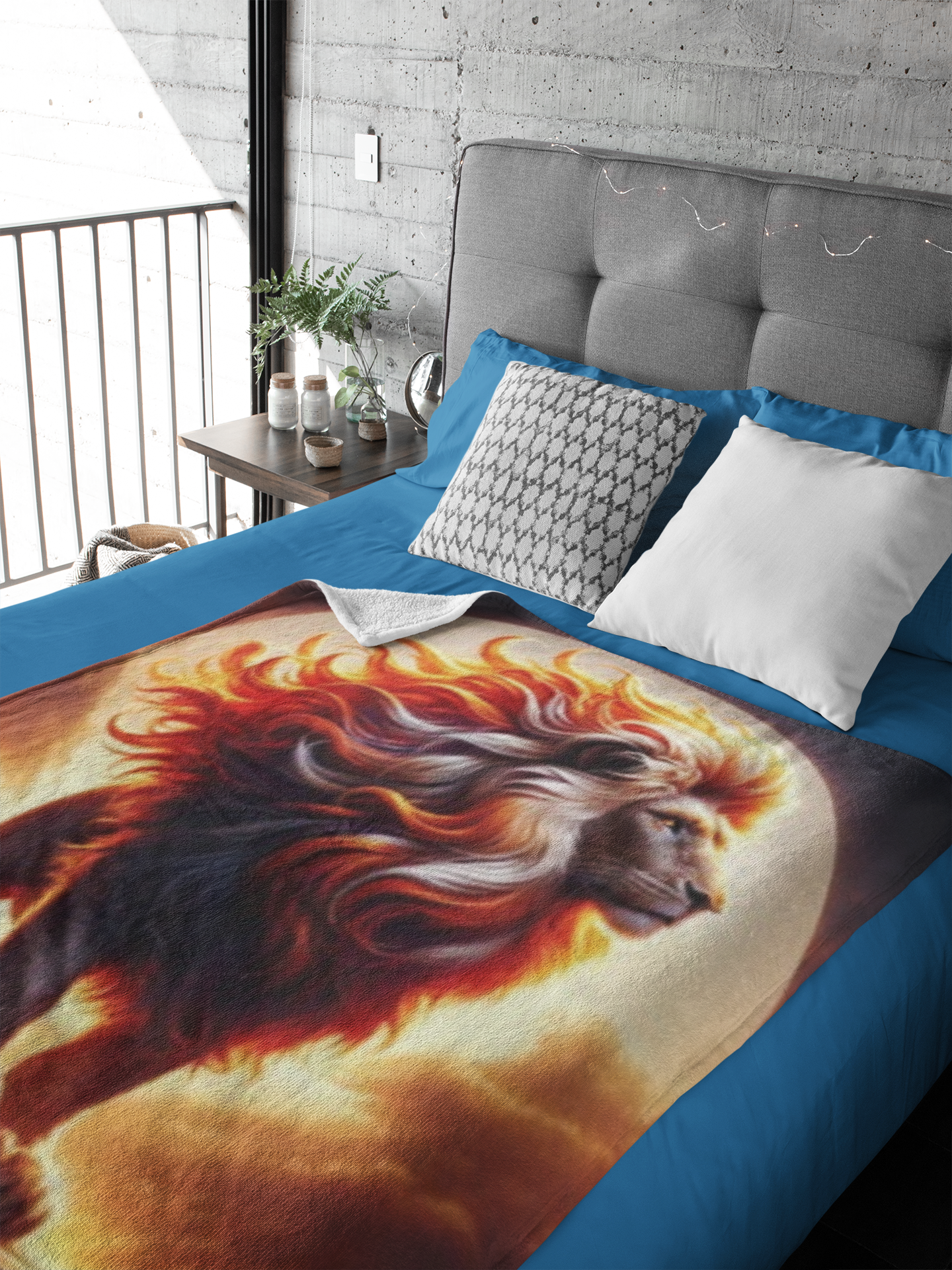 Leo Zodiac Sign Velveteen Plush Blanket