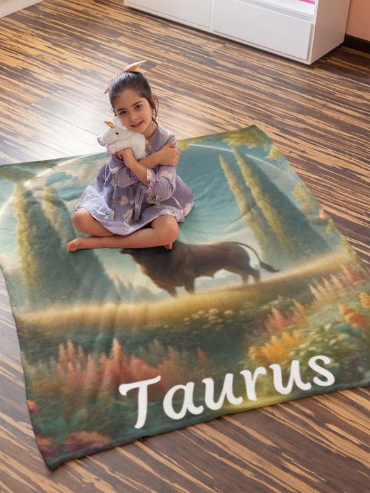 Taurus Zodiac Sign Velveteen Plush Blanket