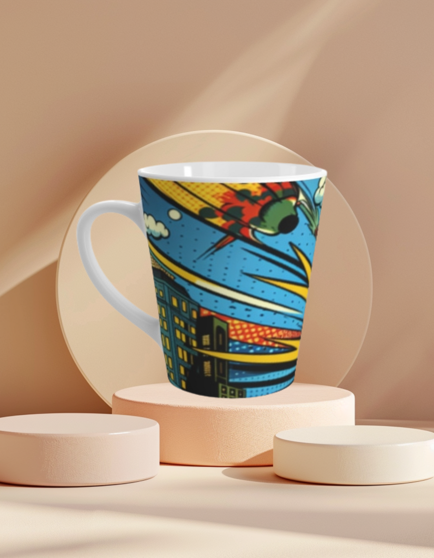 Comic Book Flare Latte Mug