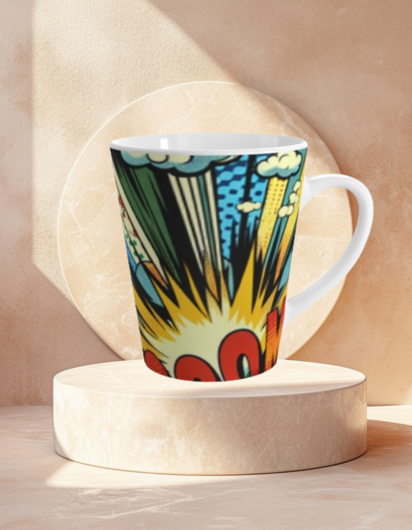 Comic Book Flare Latte Mug