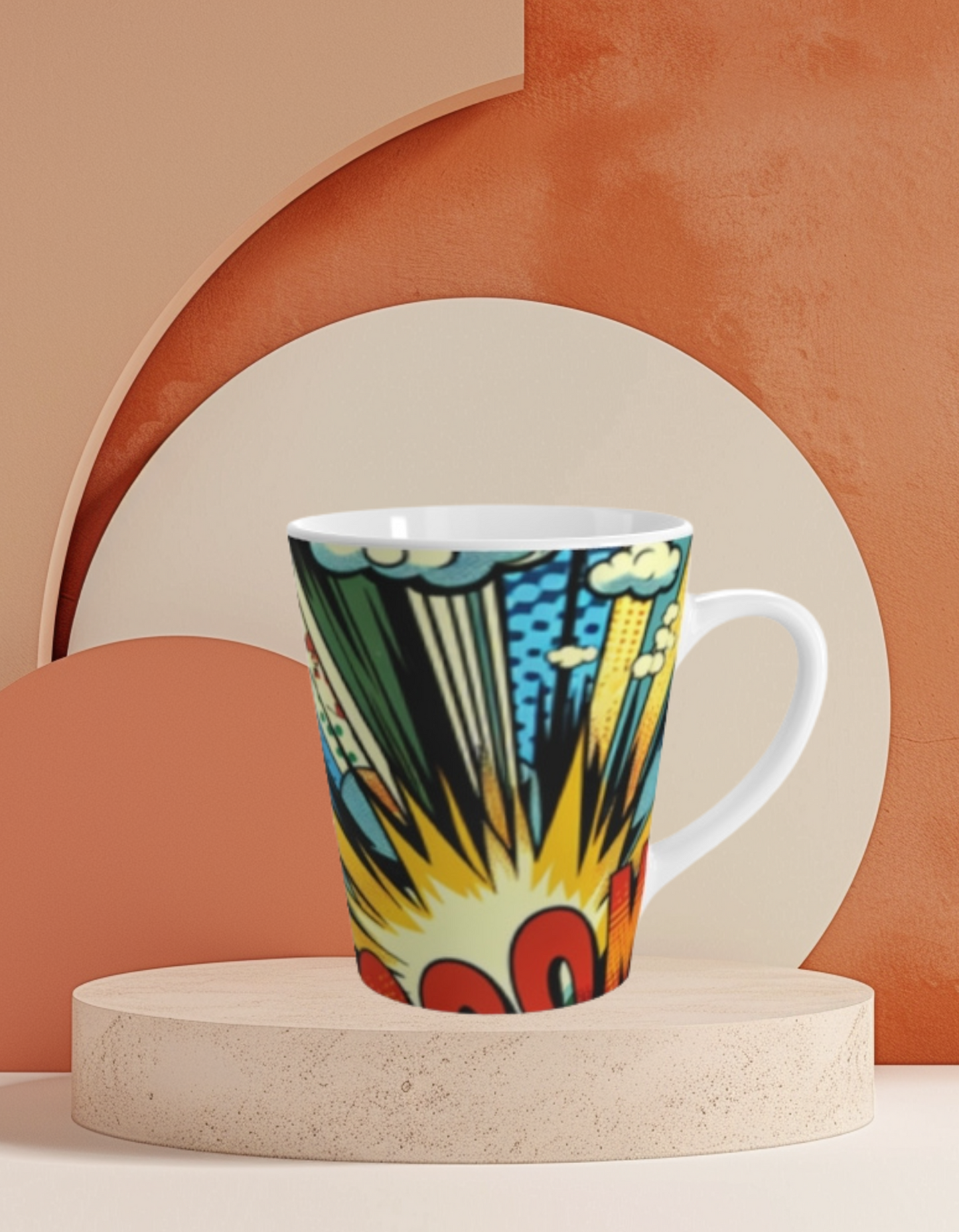 Comic Book Flare Latte Mug