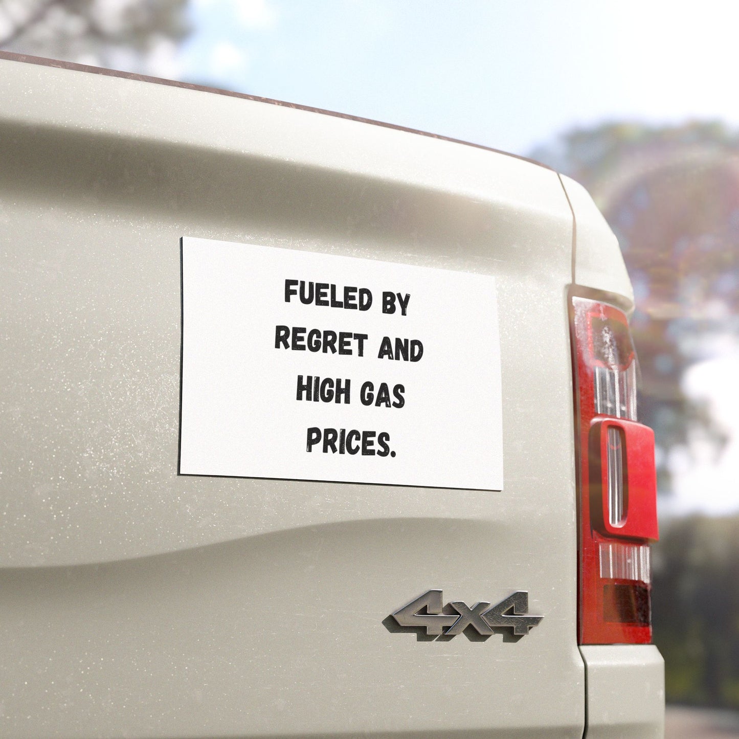 Fueled By Regret and High Gas Prices Car Magnets