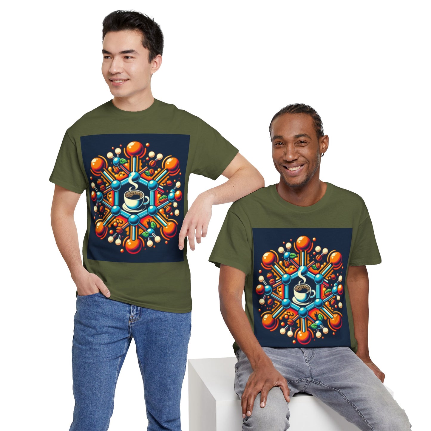 Color Bomb Coffee Cup Unisex Heavy Cotton Tee