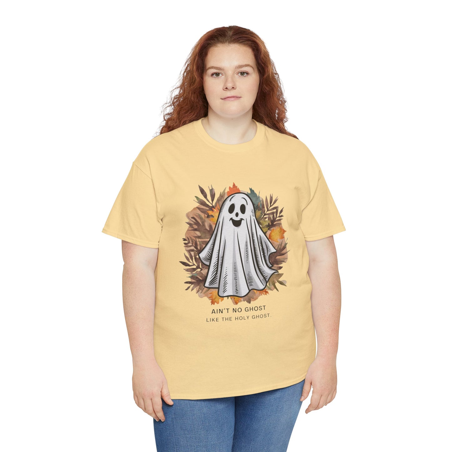 Holy Ghost Halloween Unisex Heavy Cotton Tee