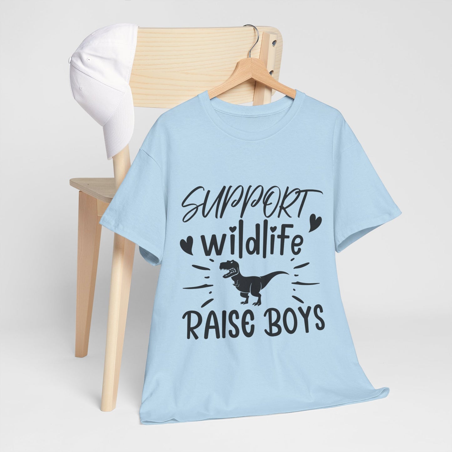 Support Wildlife Raise Boys Unisex Heavy Cotton Tee