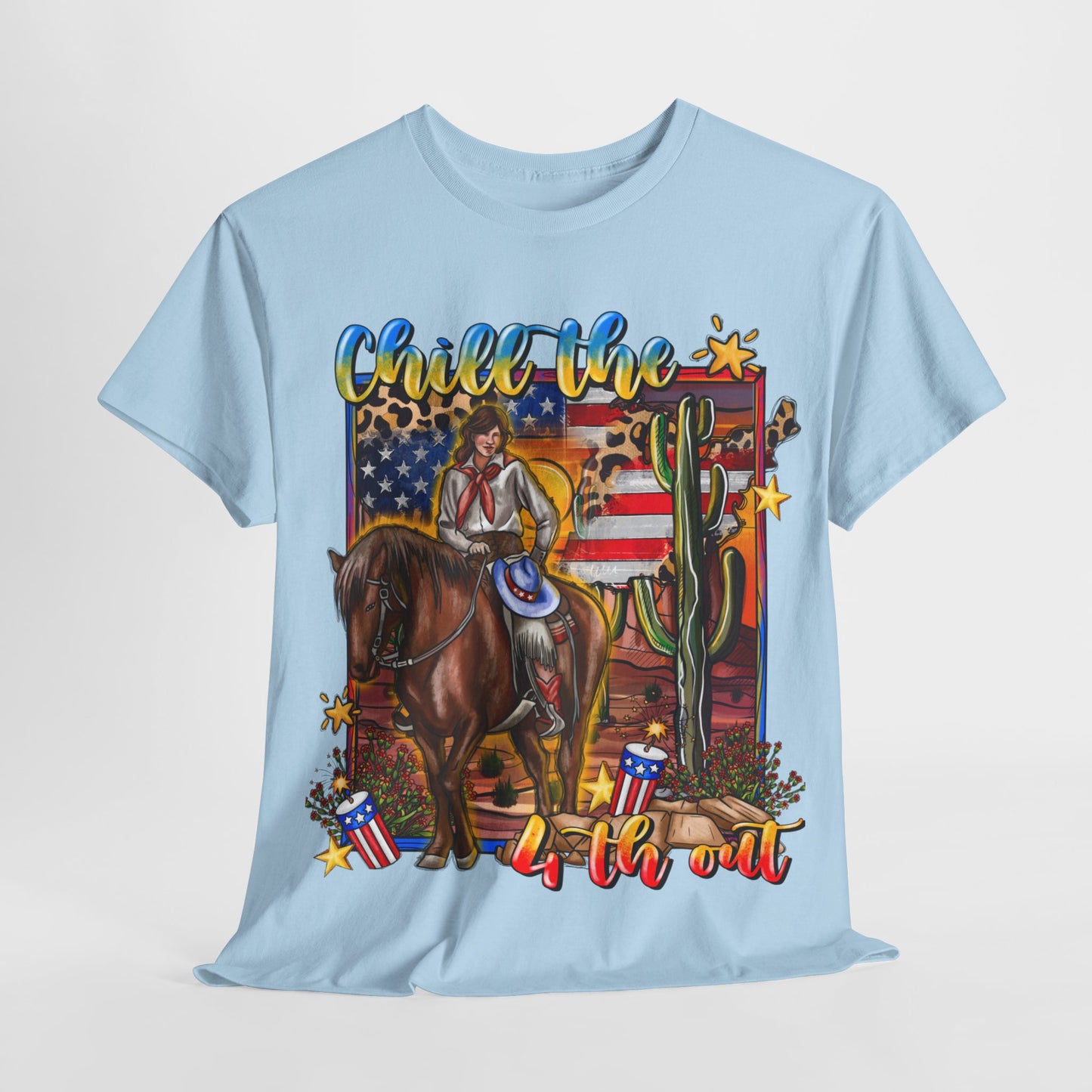 Cowgirl 4th of July Unisex Heavy Cotton Tee