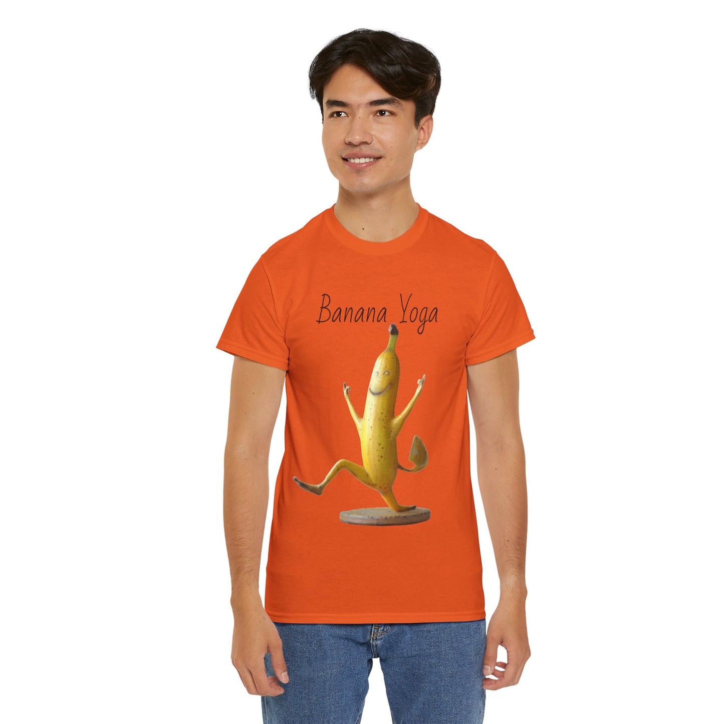 Banana Yoga2 Unisex Heavy Cotton Tee