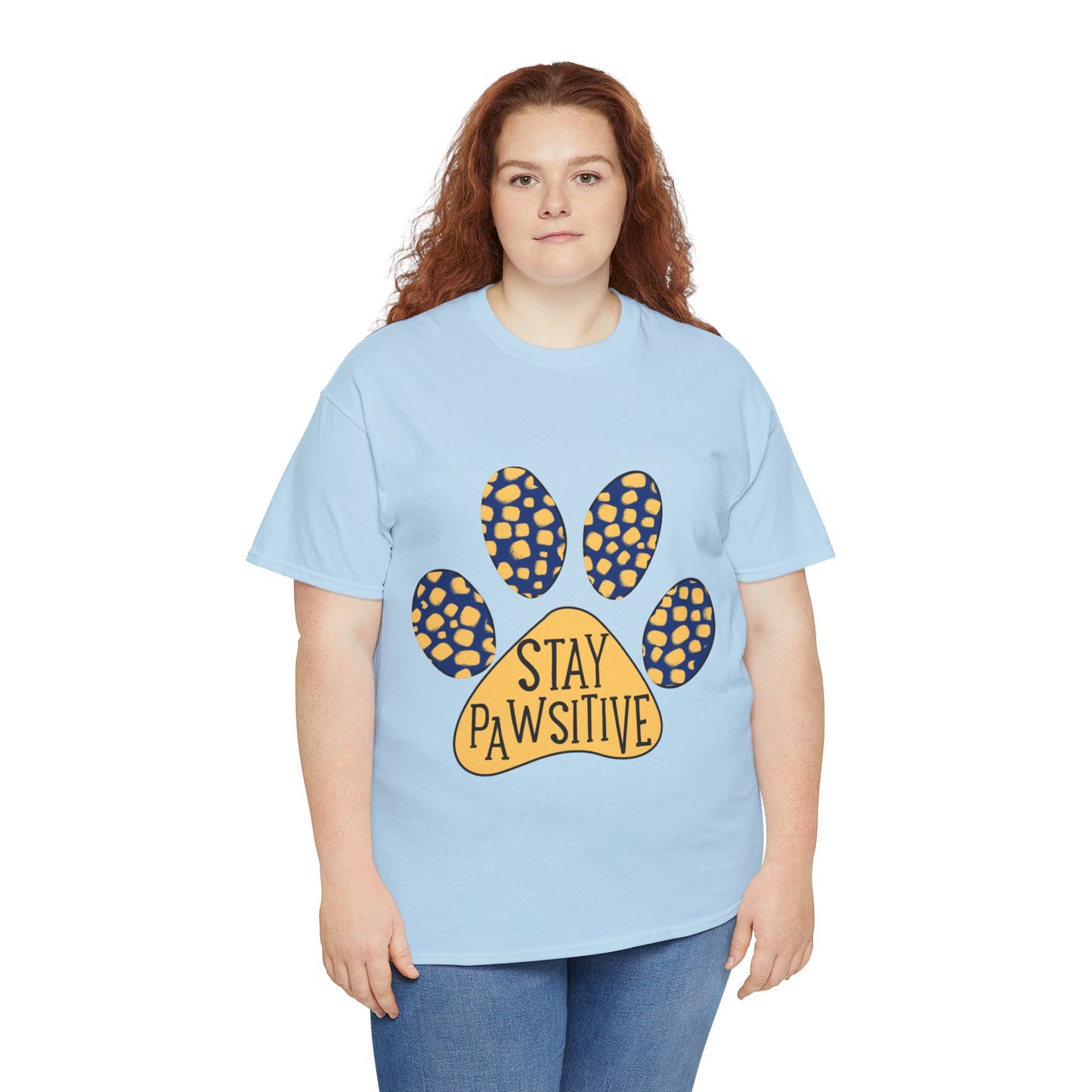 Stay Pawsitive Unisex Heavy Cotton Tee