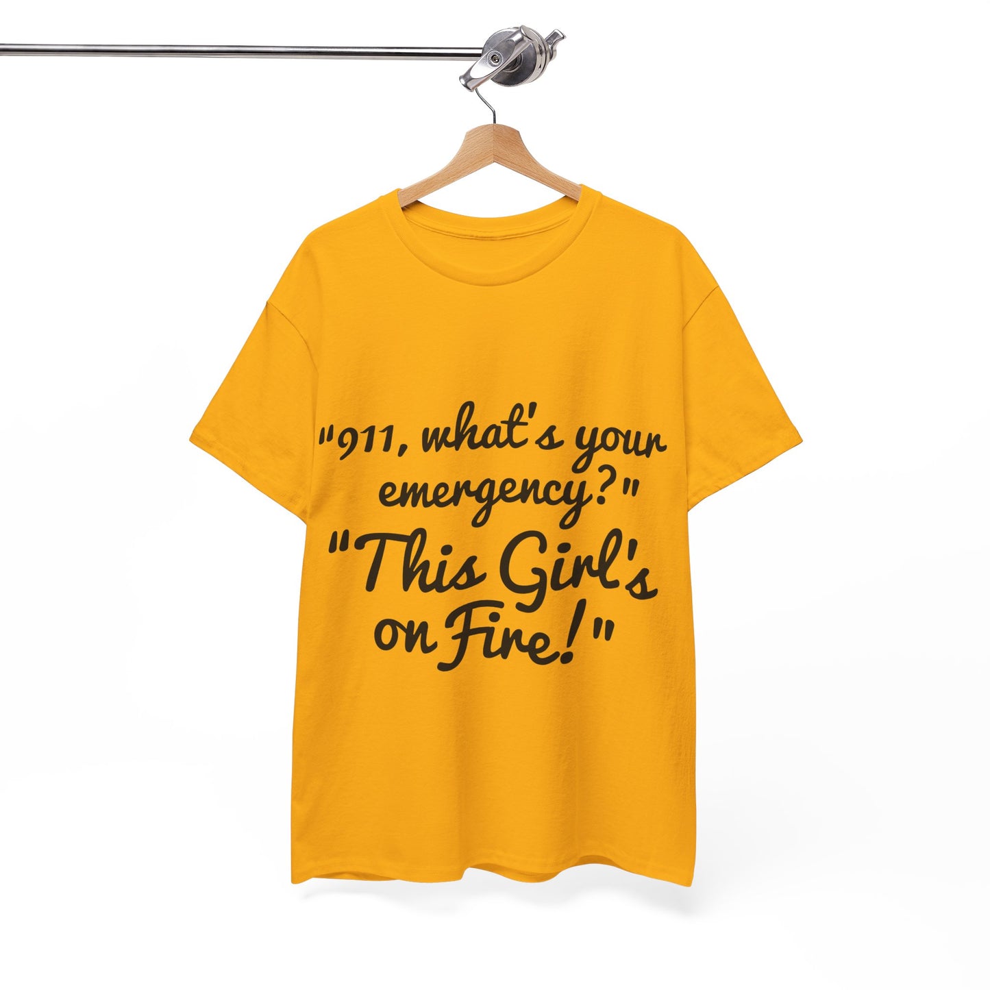 This Girl's On Fire Unisex Heavy Cotton Tee