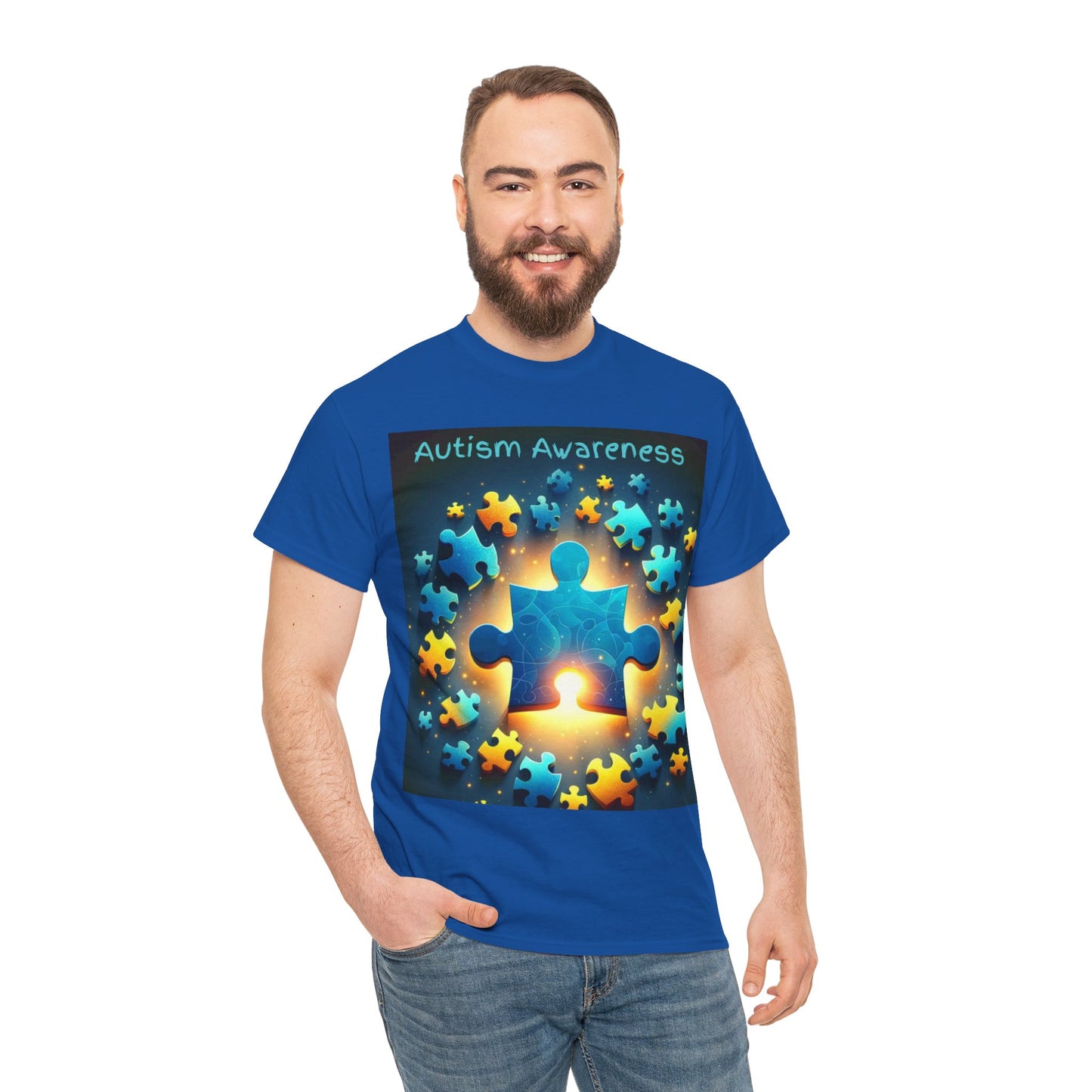 Autism Glow Unisex Heavy Cotton Tee