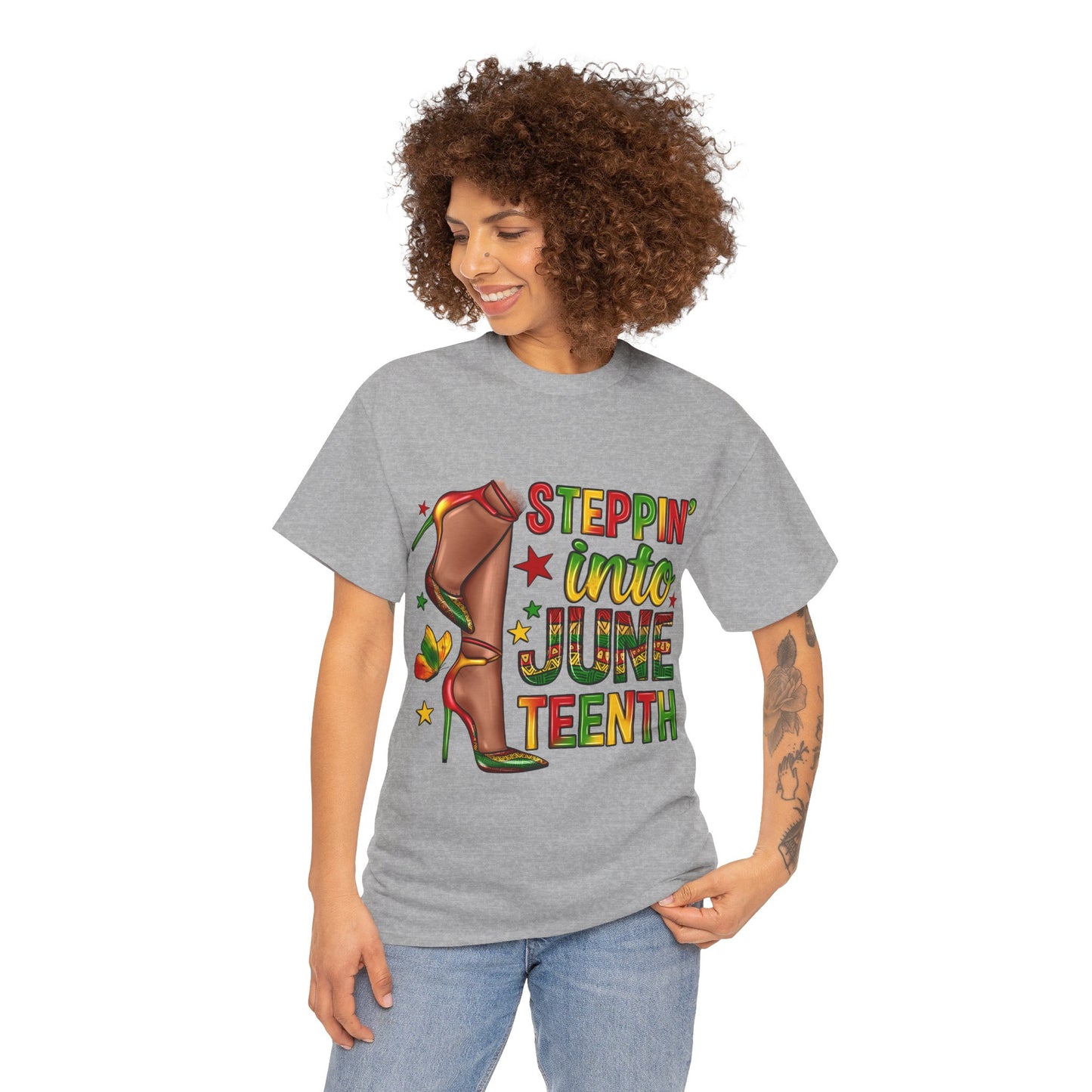 Stepping Into Juneteenth Unisex Heavy Cotton Tee