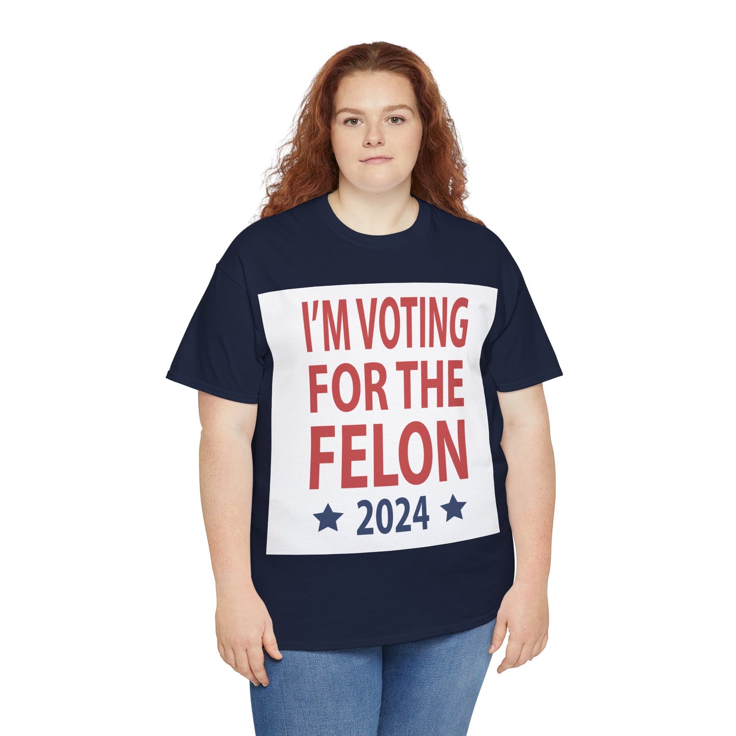 Voting For A Felon Unisex Heavy Cotton Tee