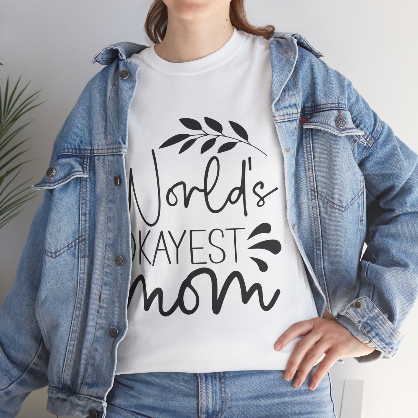 World's Okayest Mom Unisex Heavy Cotton Tee