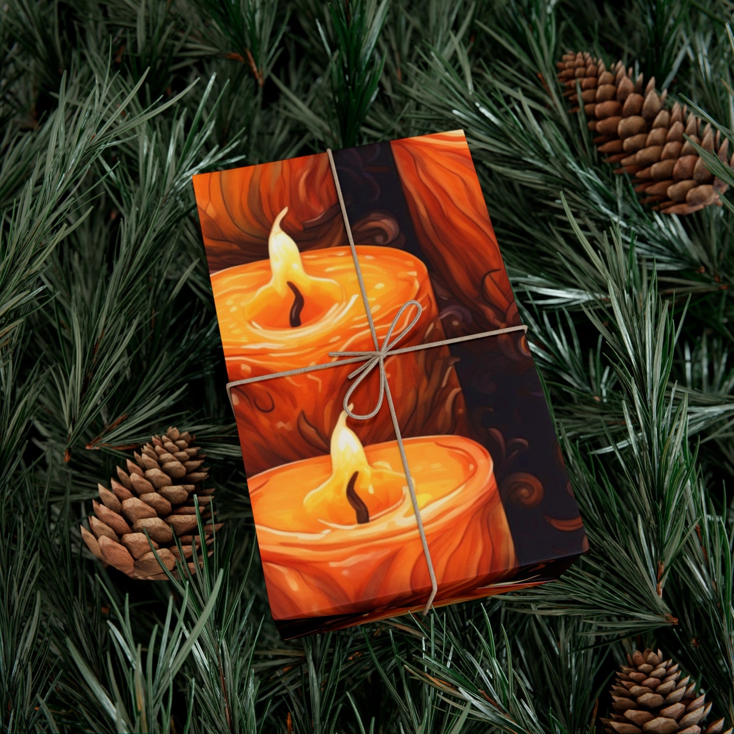 Halloween Candles Gift Wrap Papers