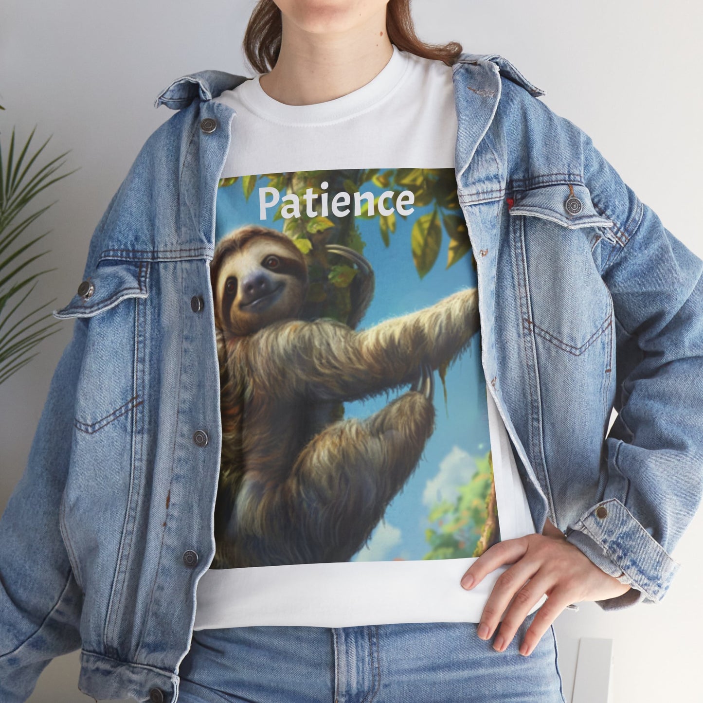 Sloth Patience Unisex Heavy Cotton Tee