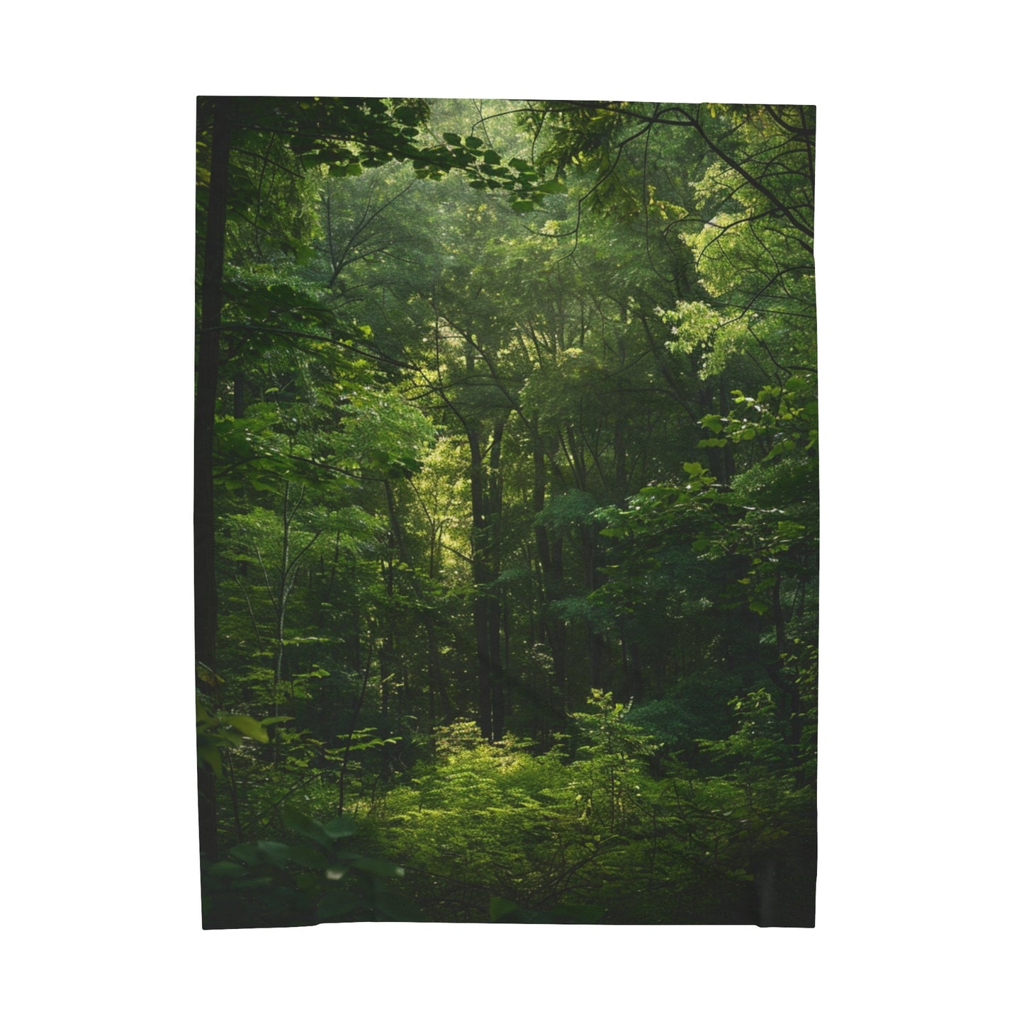 Green Forest Velveteen Plush Blanket