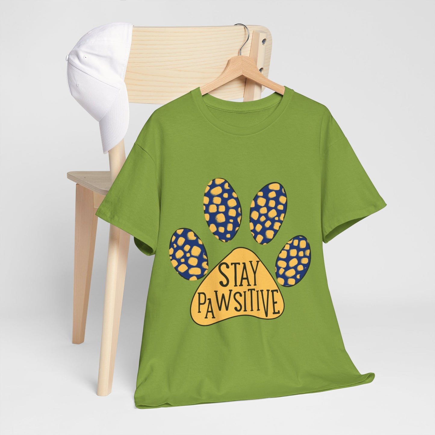 Stay Pawsitive Unisex Heavy Cotton Tee