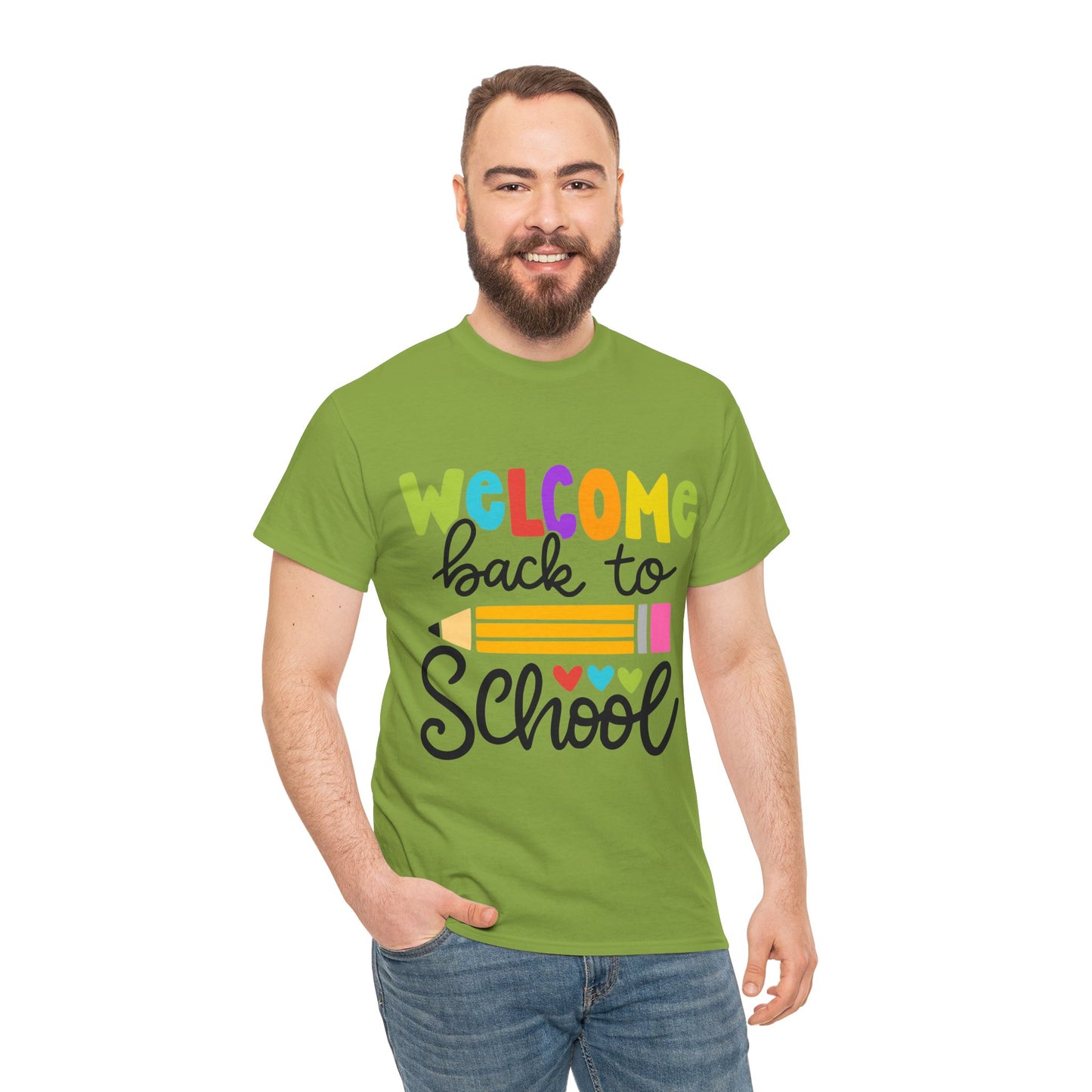 Welcome Back To School Unisex Heavy Cotton Tee