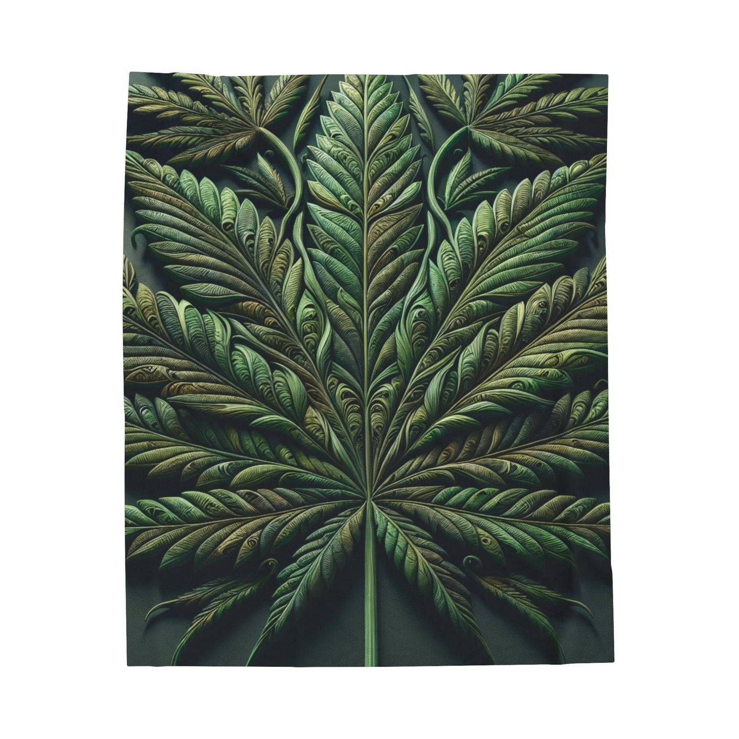 Cannabis Leaf Velveteen Plush Blanket, Ultra-Soft, Customizable, and Cozy for Home or Gifts