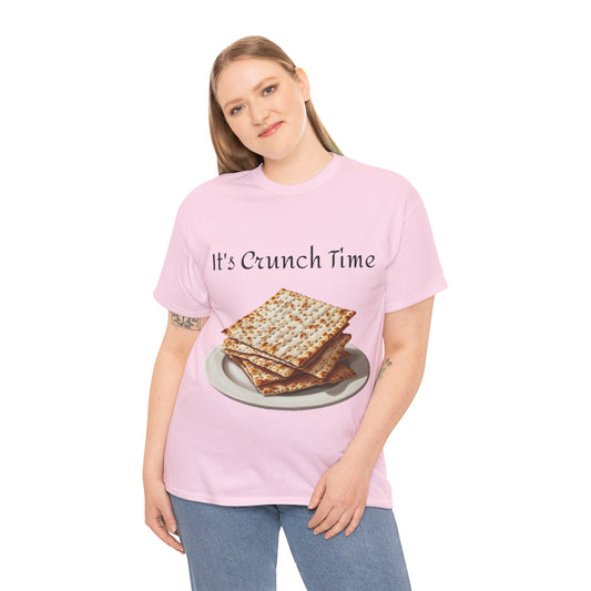 It's Crunch Time Matza Unisex Heavy Cotton Tee