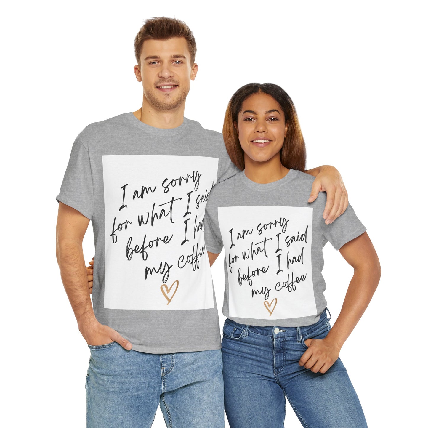 I'm Sorry For What I Said Before I Had My Coffee Unisex Heavy Cotton Tee