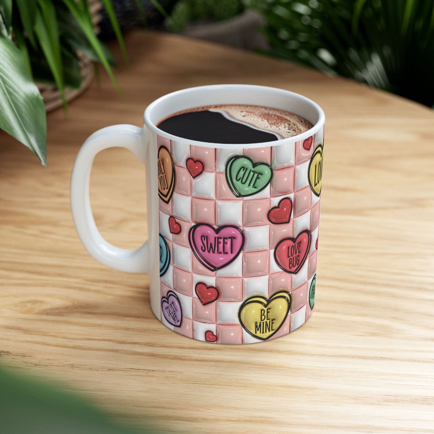 Hearts and Hugs Ceramic Mug, (11oz, 15oz)