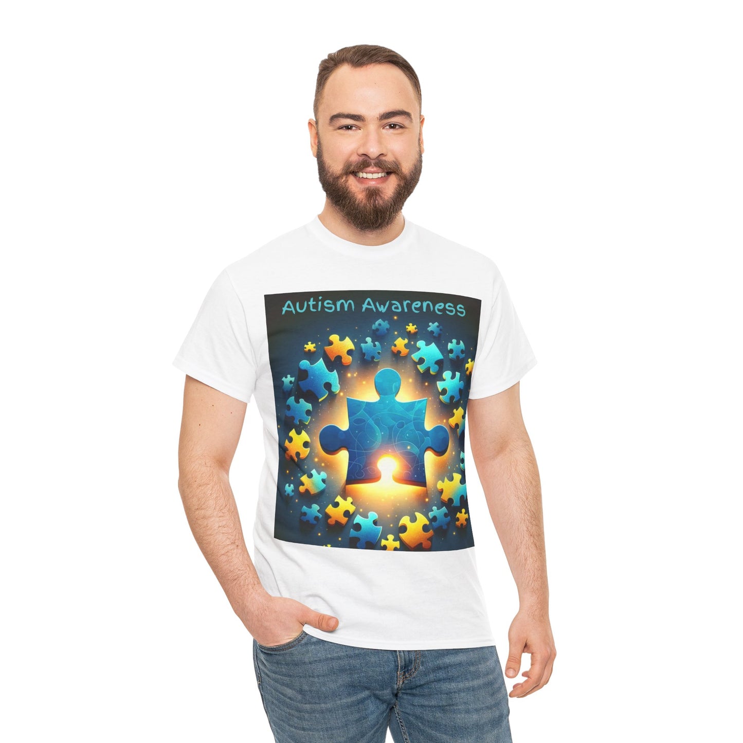 Autism Glow Unisex Heavy Cotton Tee