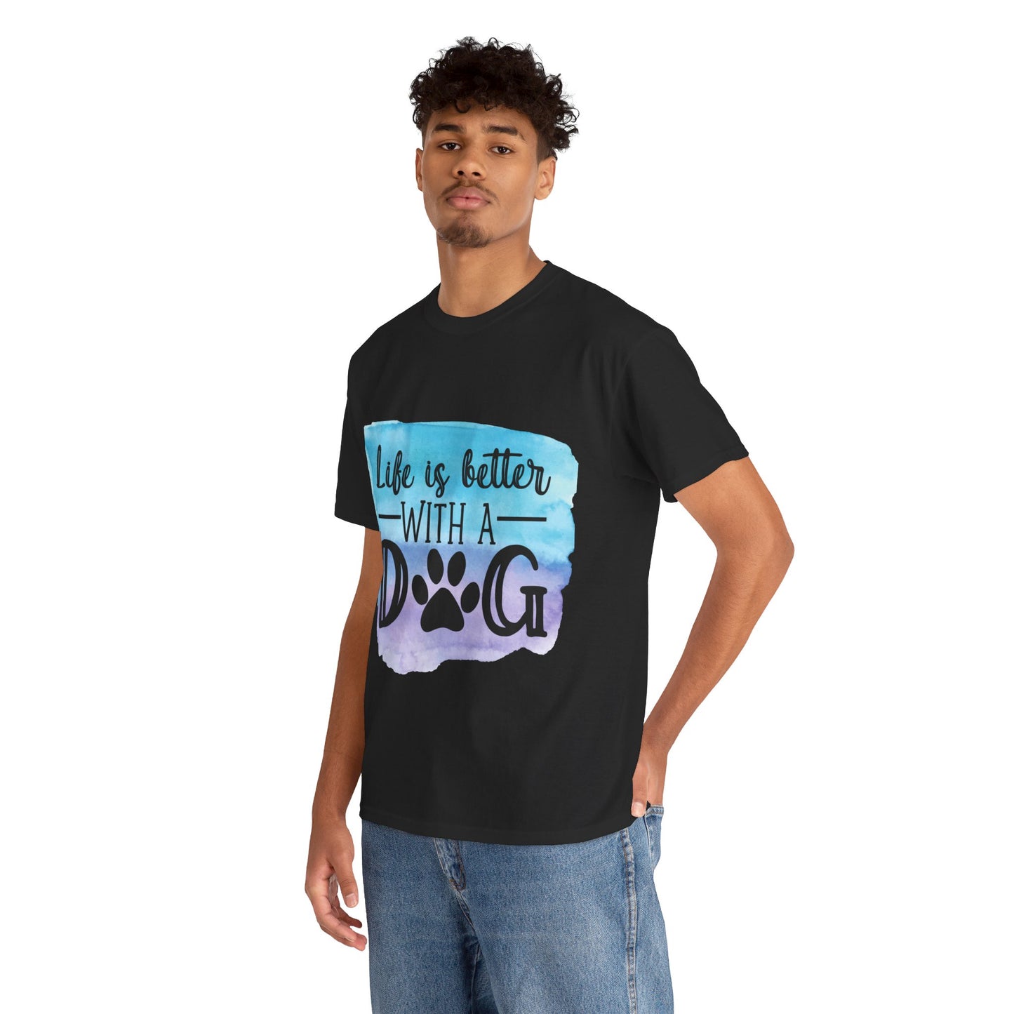 Life Is Better With A Dog Unisex Heavy Cotton Tee