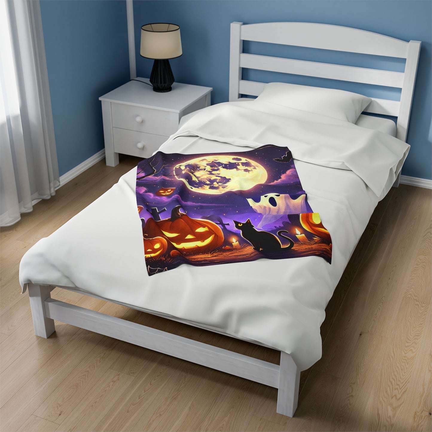 Spooky Halloween Blanket Velveteen Plush Blanket