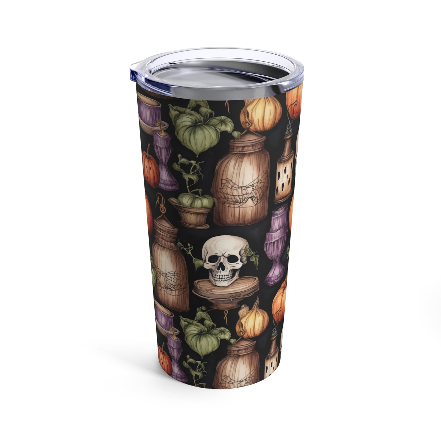 Halloween Pumpkin and Skeletons Tumbler 20oz