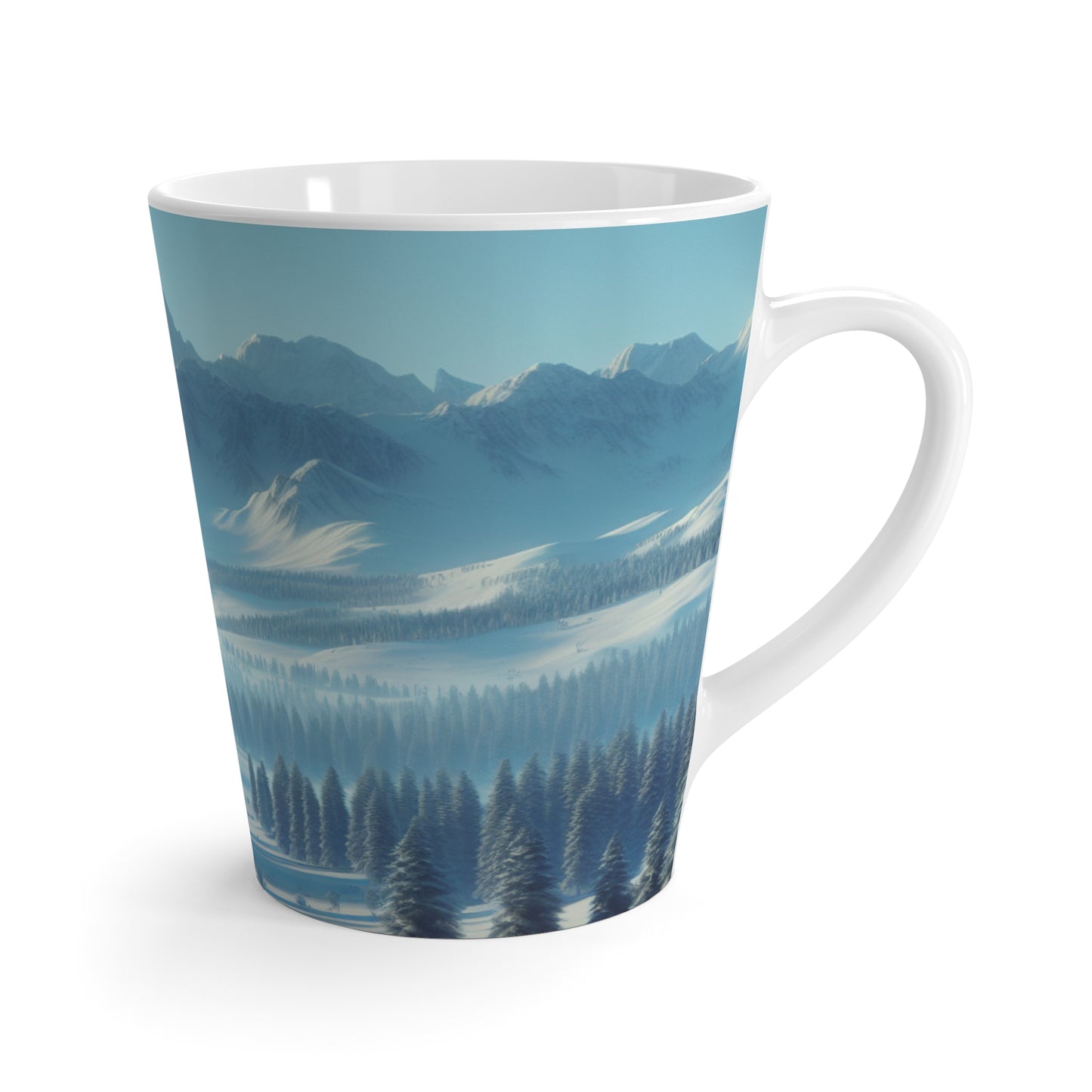 Snowy Winter Scene Latte Mug