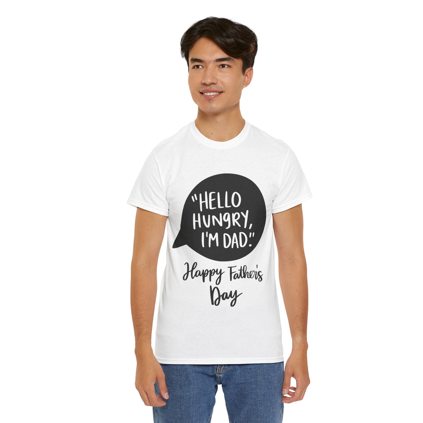 Hello Hungry I'm Dad Unisex Heavy Cotton Tee