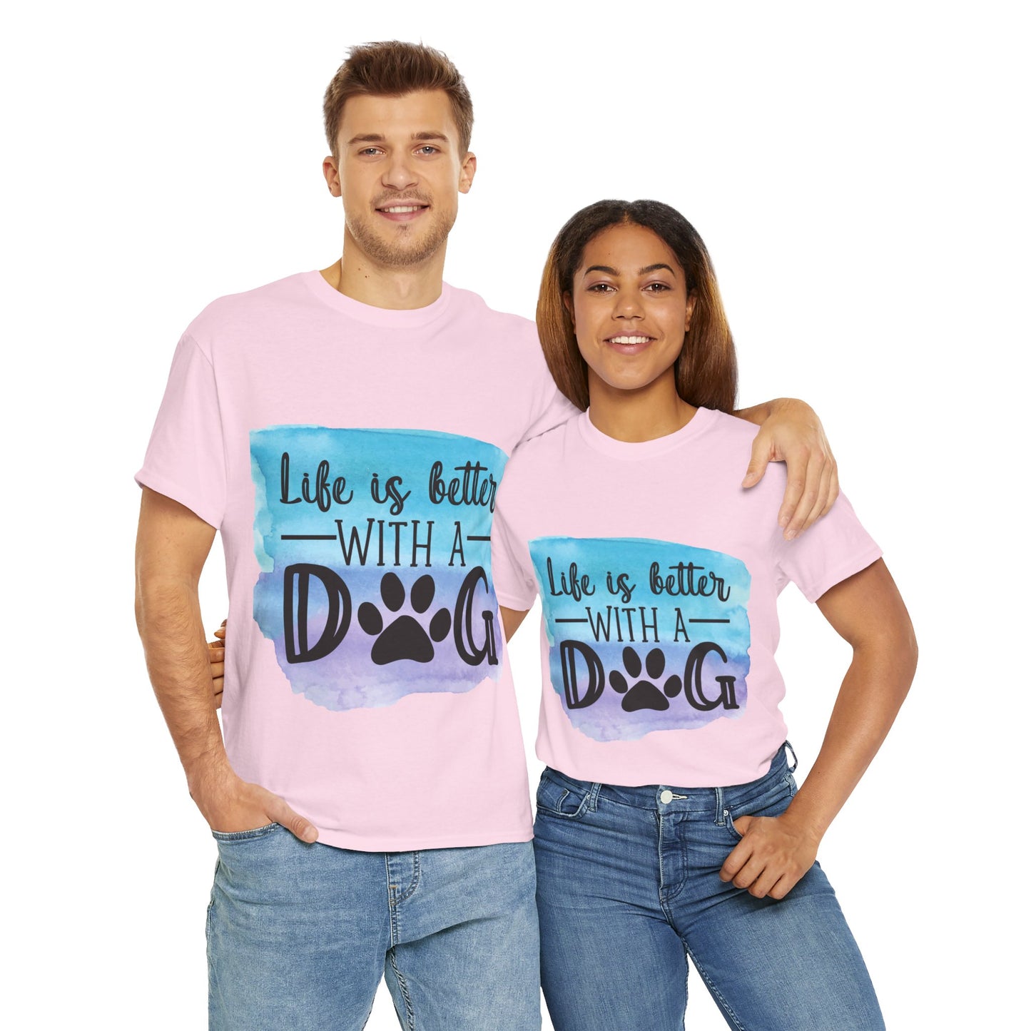 Life Is Better With A Dog Unisex Heavy Cotton Tee