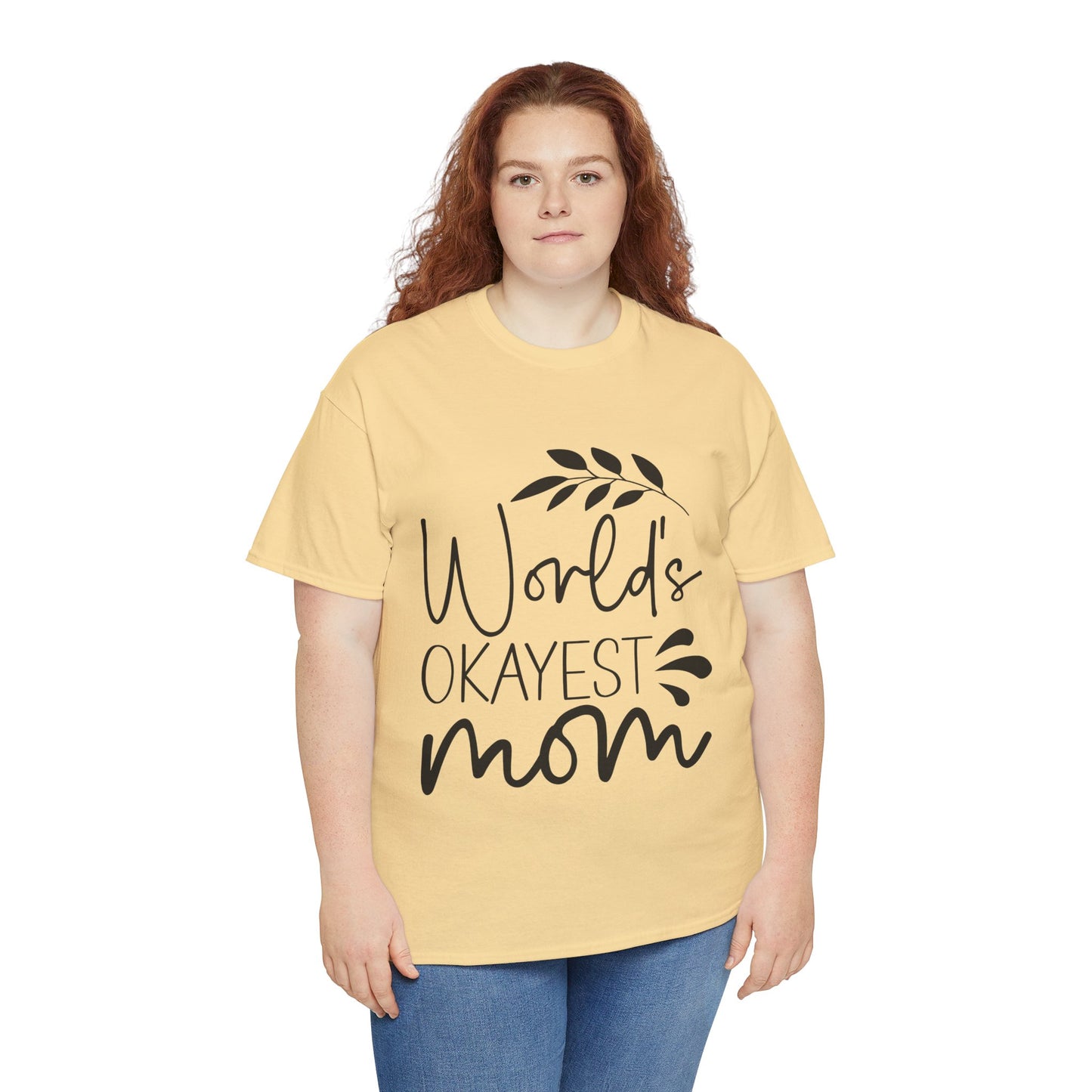 World's Okayest Mom Unisex Heavy Cotton Tee