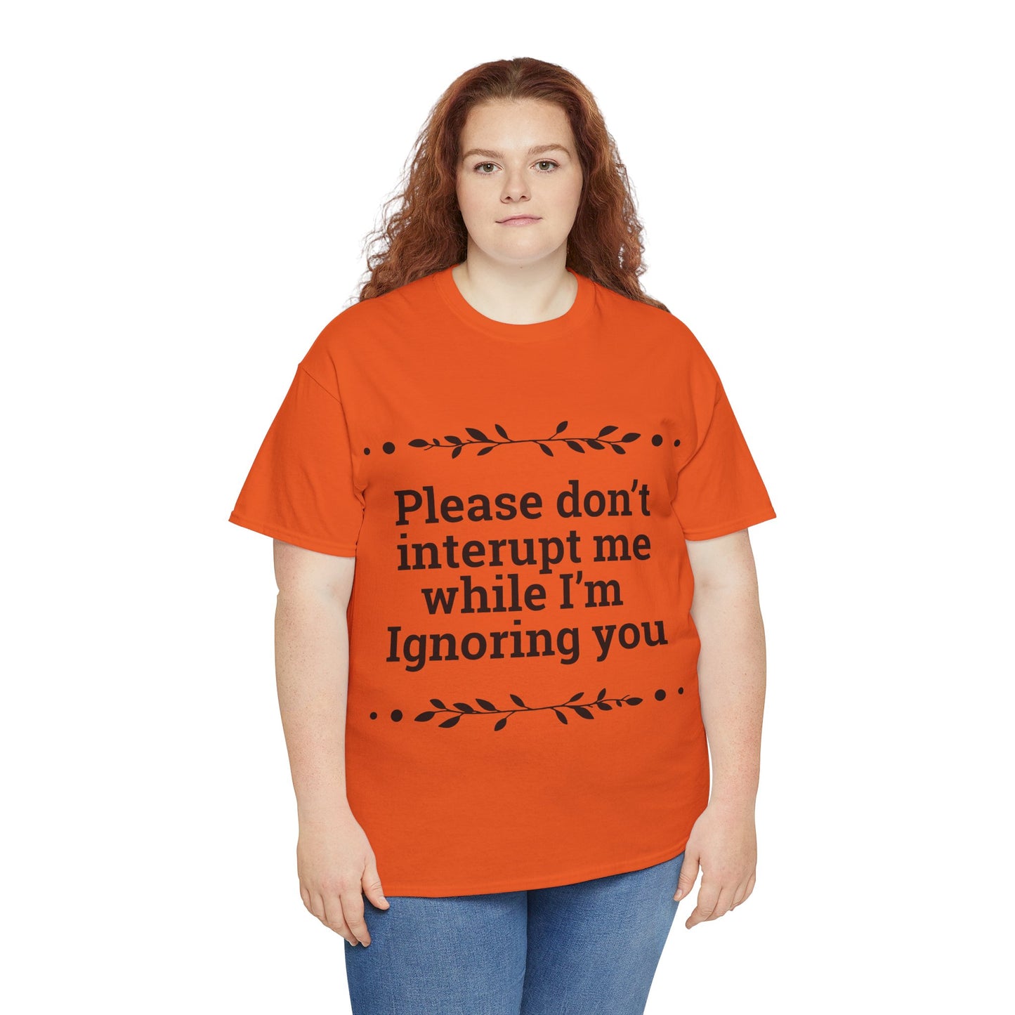 Please Don't Interrupt Me Unisex Heavy Cotton Tee