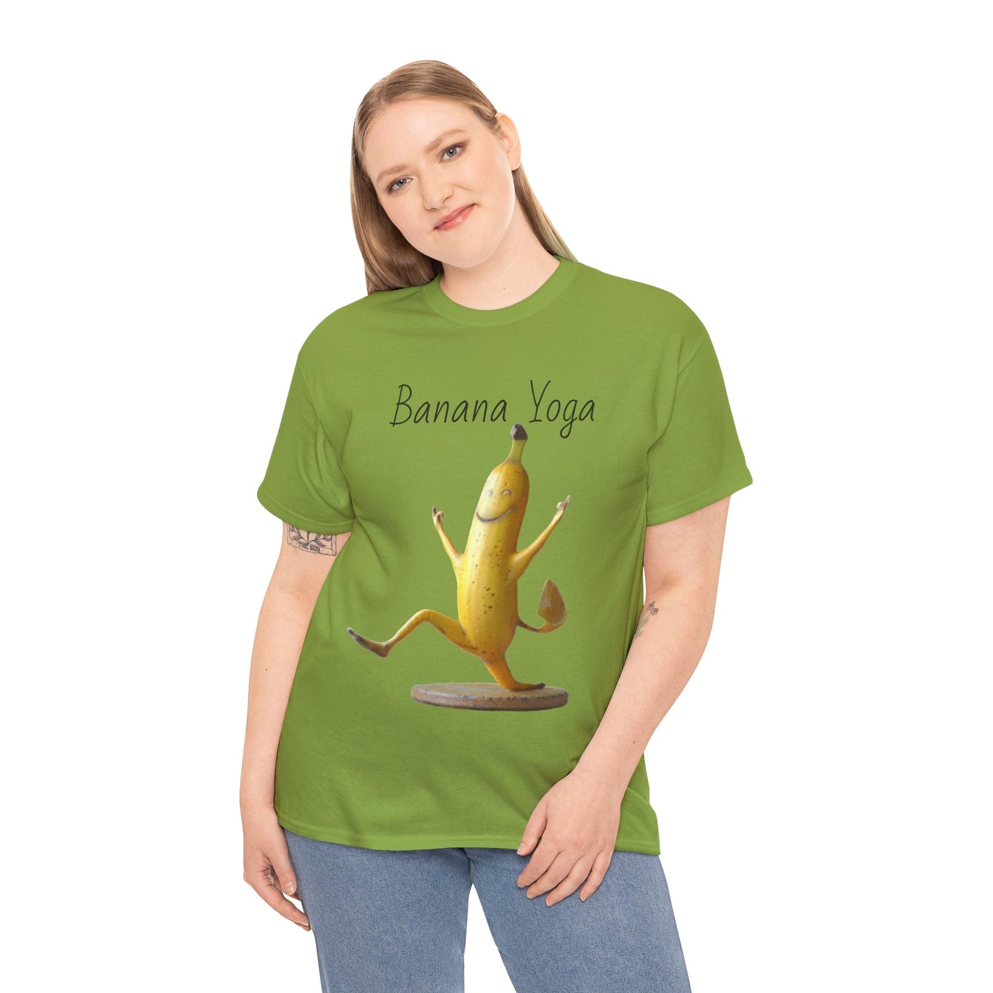 Banana Yoga2 Unisex Heavy Cotton Tee