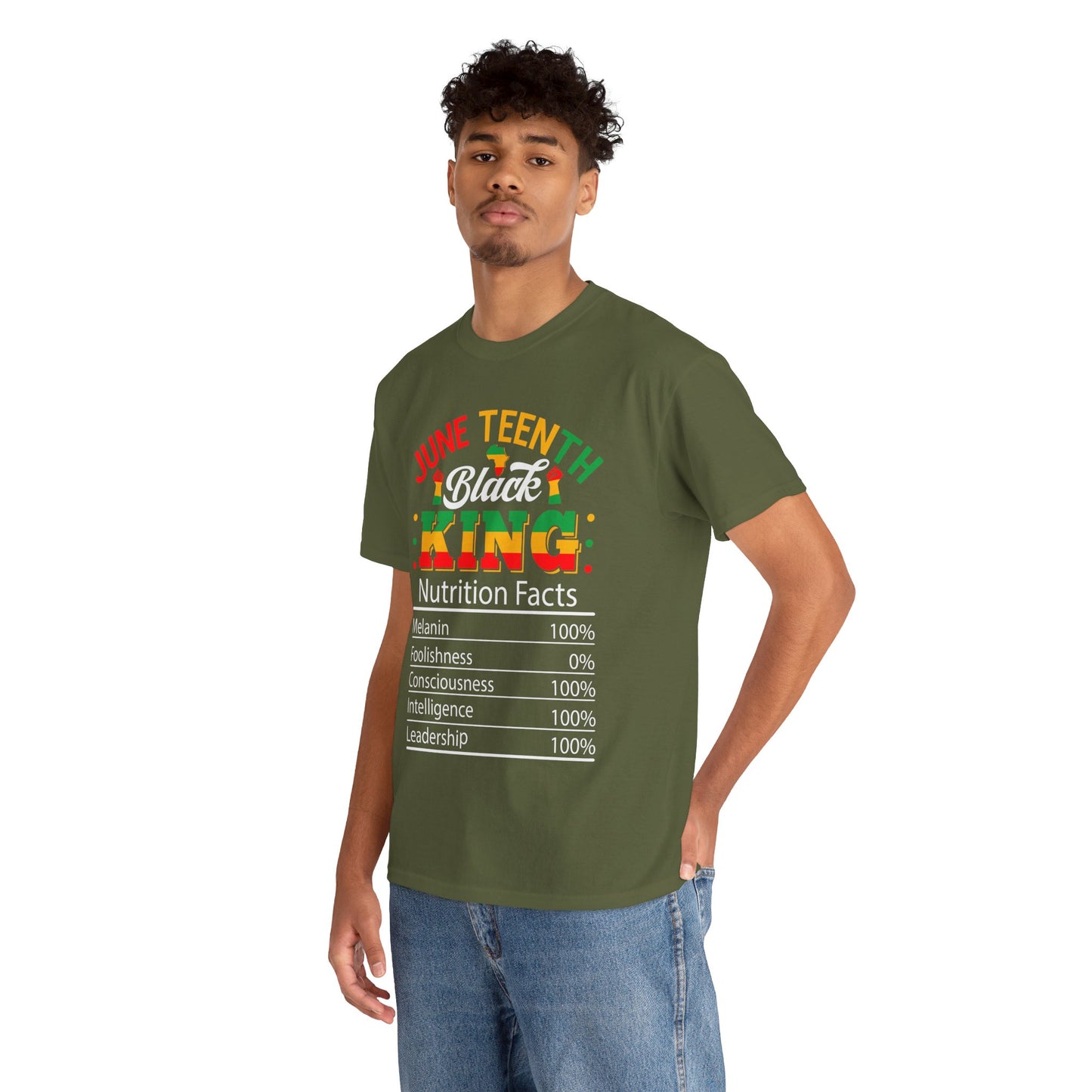 Juneteenth Black King Unisex Heavy Cotton Tee