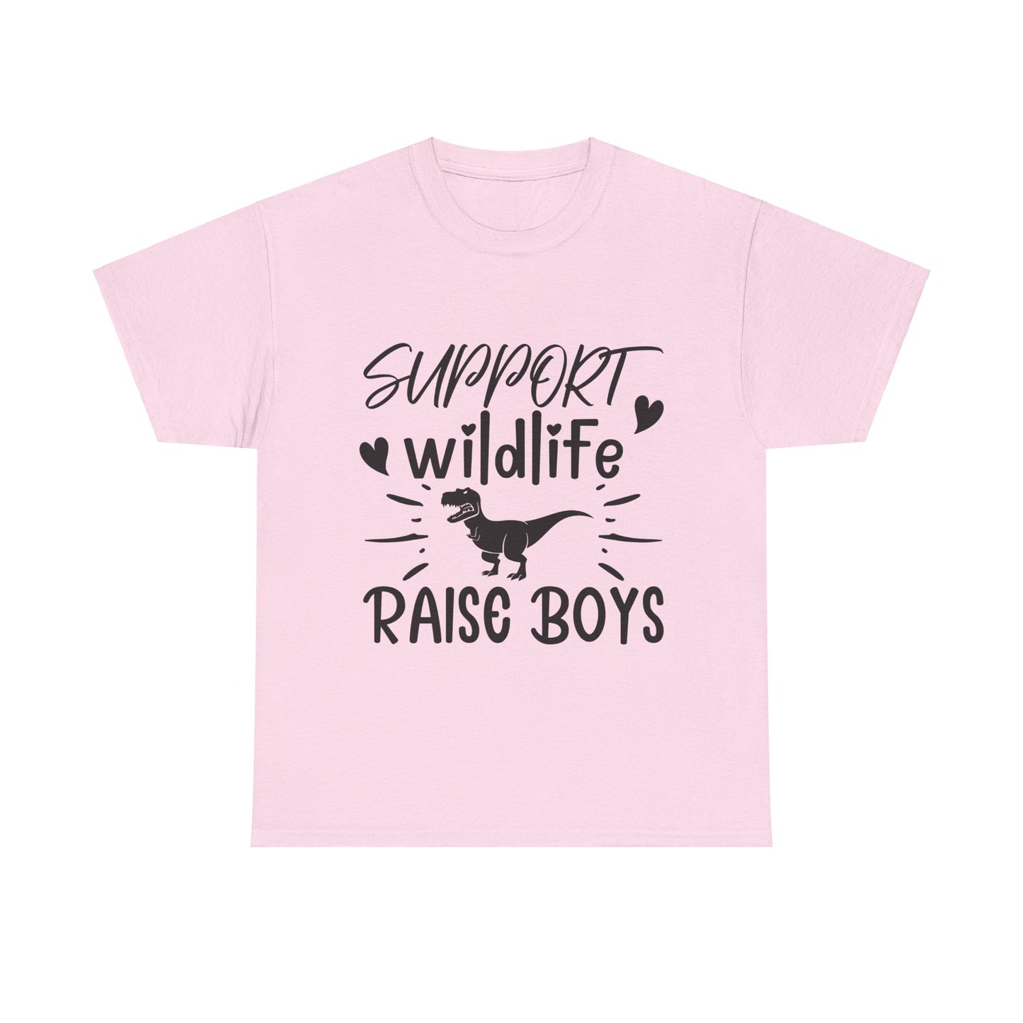 Support Wildlife Raise Boys Unisex Heavy Cotton Tee