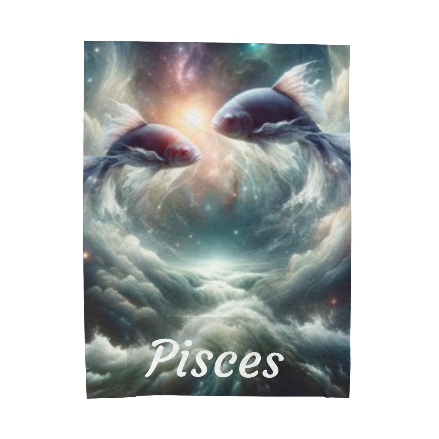 Pisces Zodiac Sign Velveteen Plush Blanket