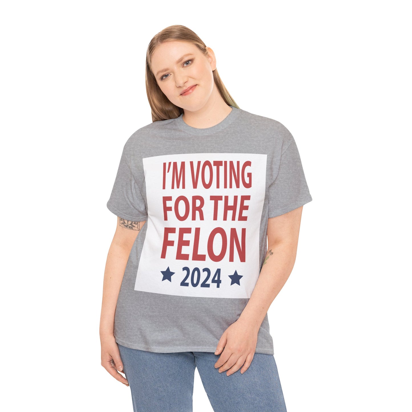 Voting For A Felon Unisex Heavy Cotton Tee