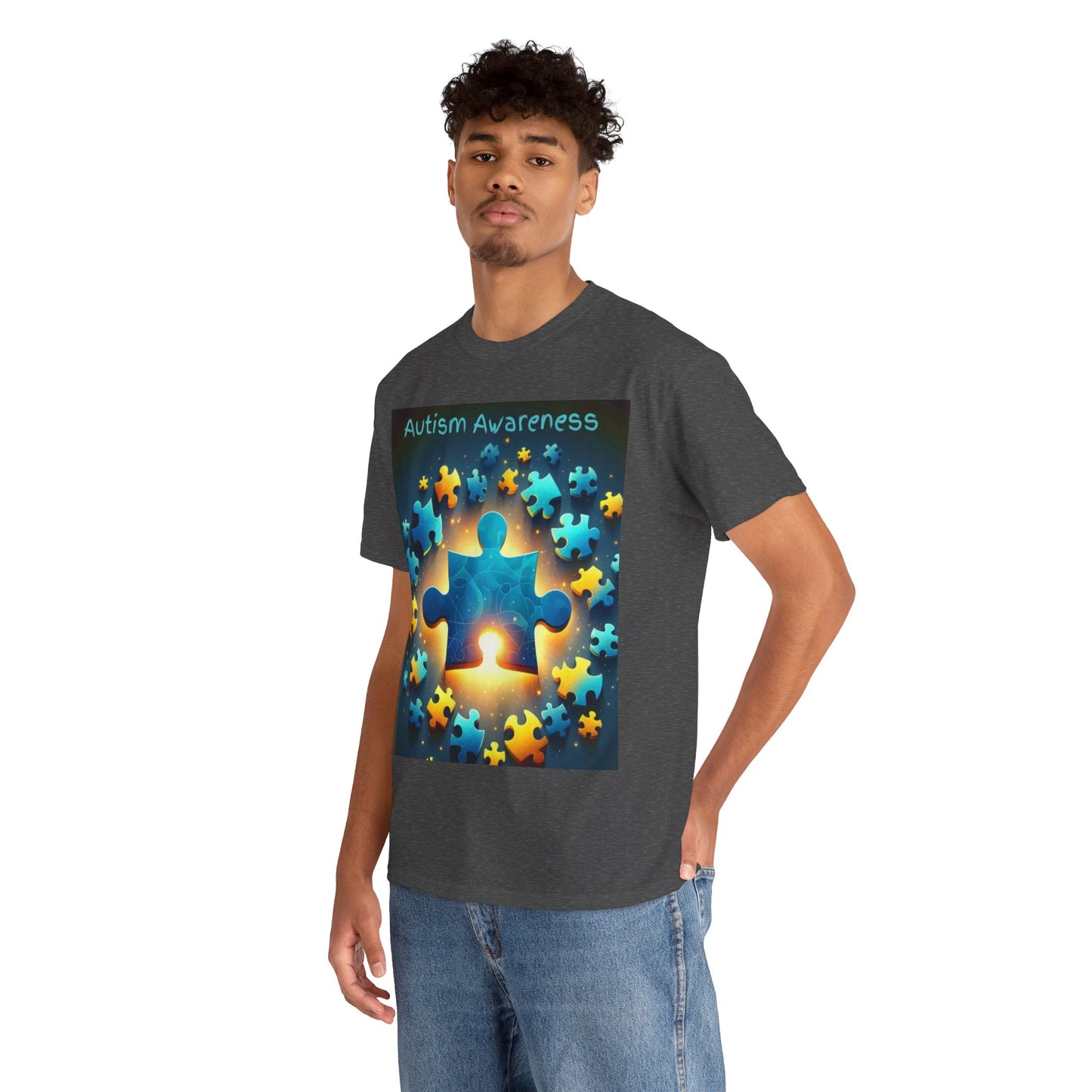 Autism Glow Unisex Heavy Cotton Tee