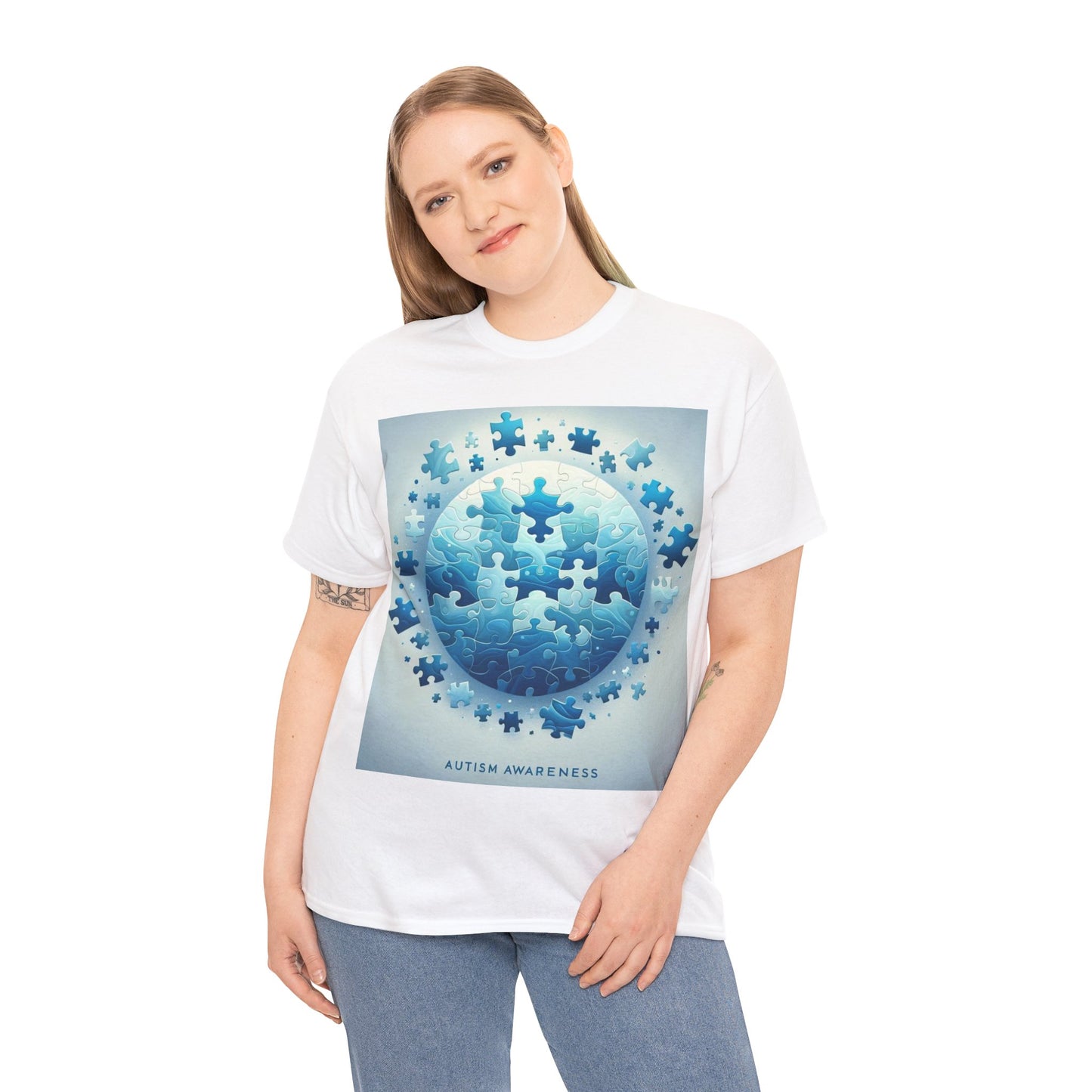 Autism Globe Unisex Heavy Cotton Tee