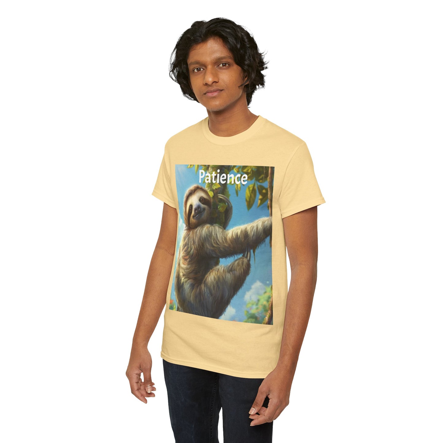 Sloth Patience Unisex Heavy Cotton Tee