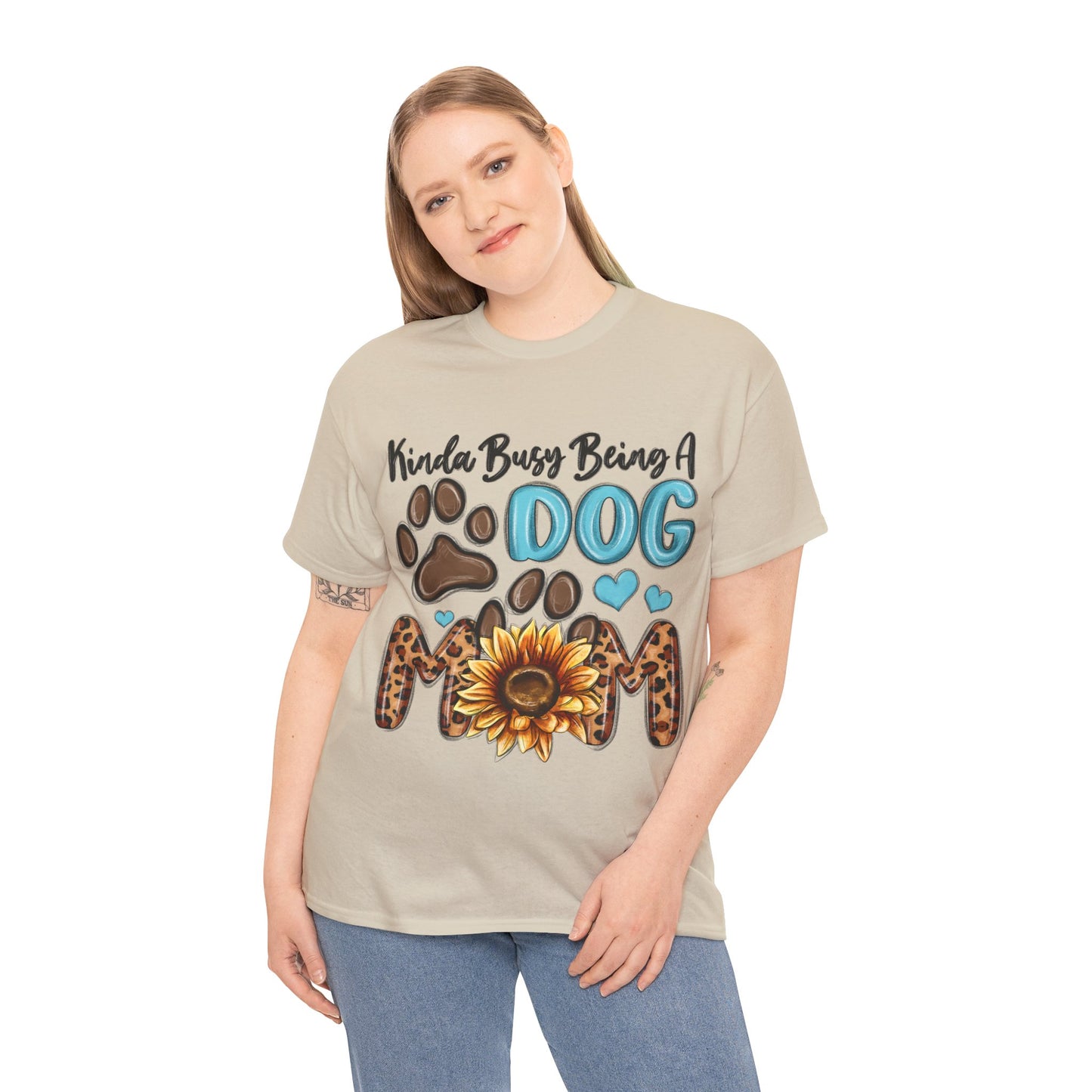 Busy Being A Dog Mom Unisex Heavy Cotton Tee