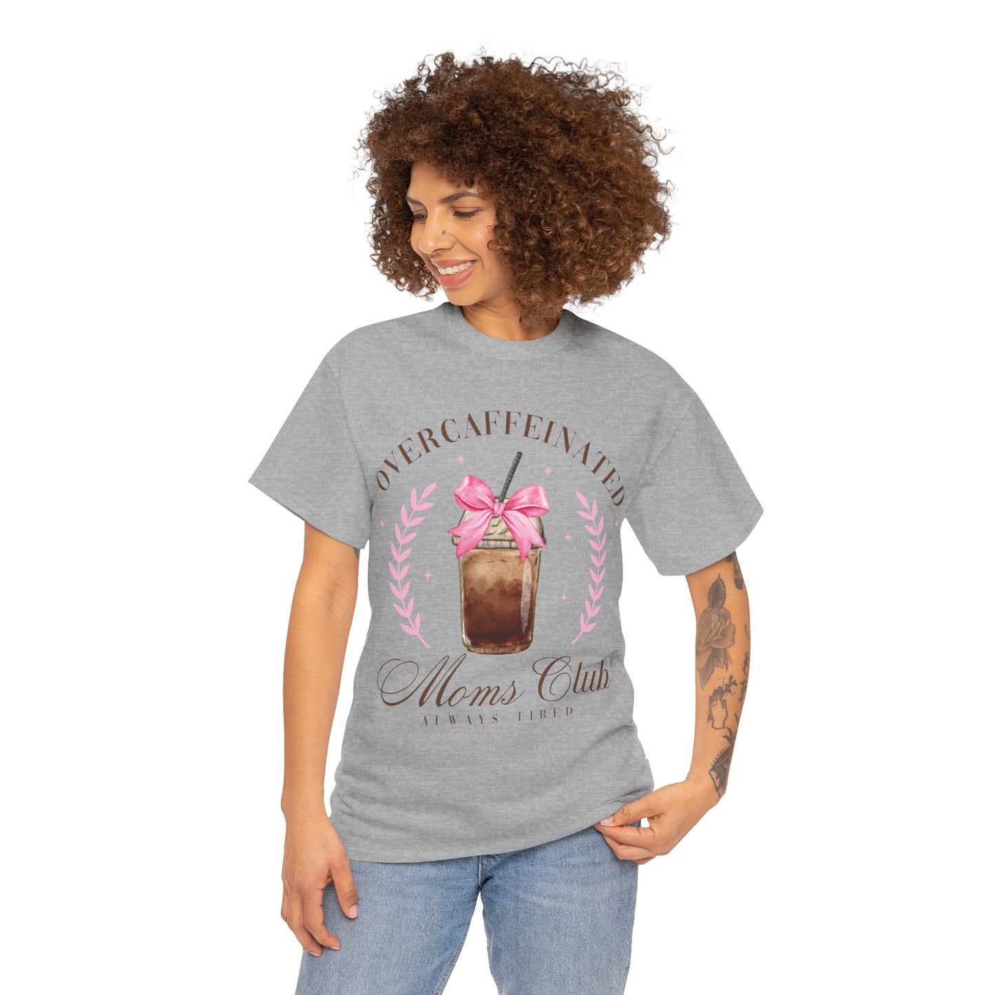 Over-caffeinated Mom Unisex Heavy Cotton Tee