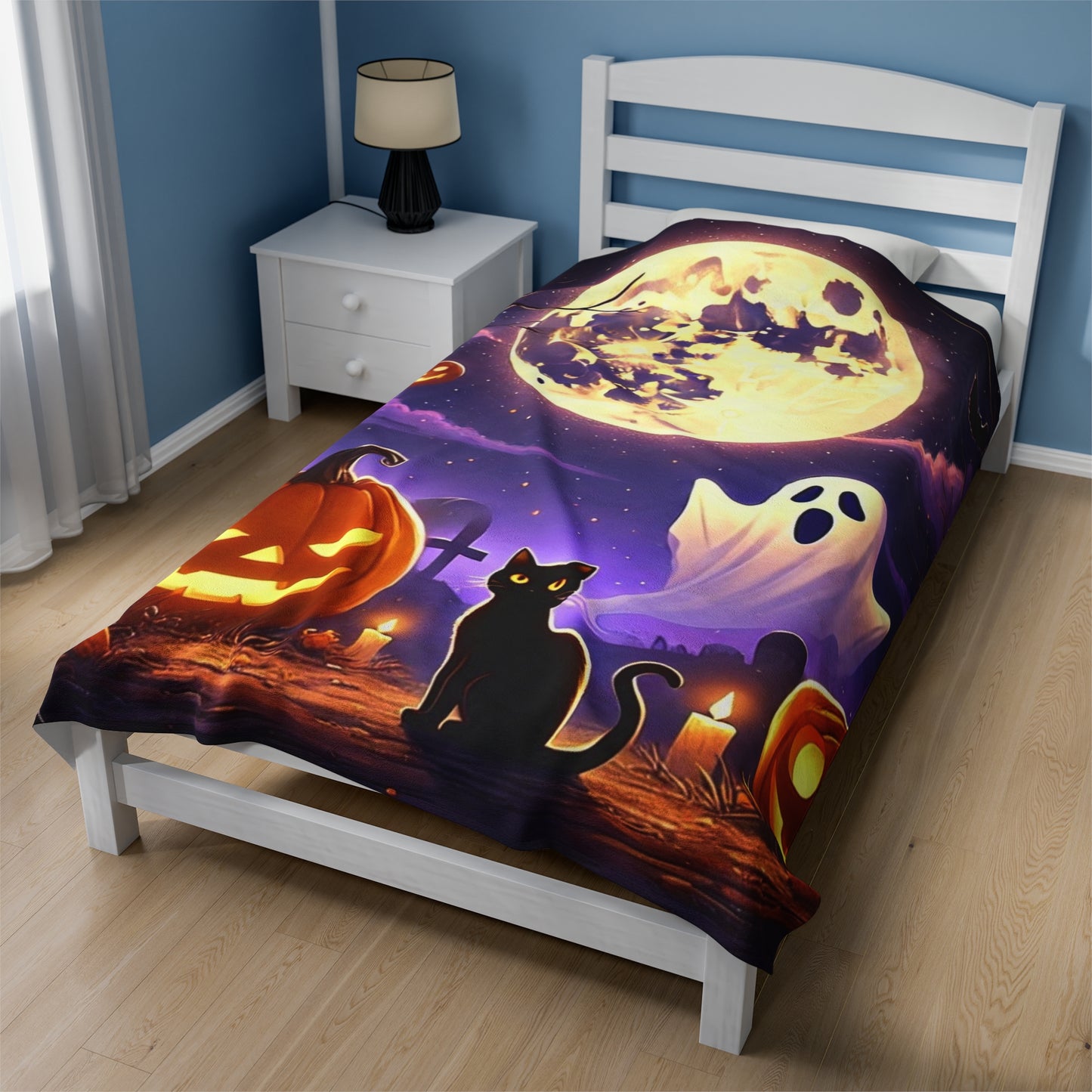 Spooky Halloween Blanket Velveteen Plush Blanket